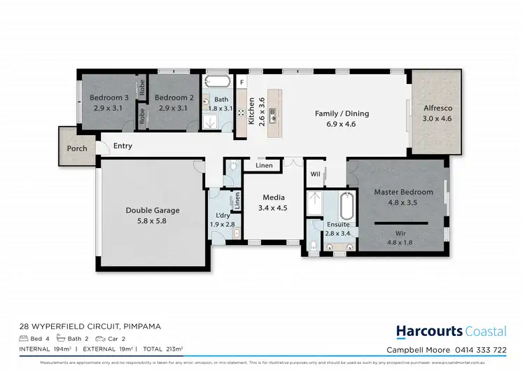 Floorplan of Homely house listing, 28 Wyperfield Circuit, Pimpama QLD 4209