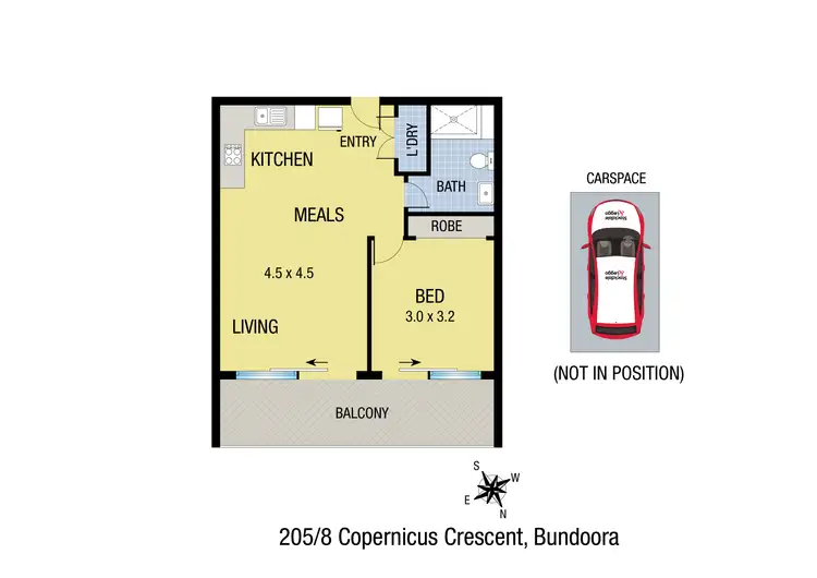 Floorplan of Homely unit listing, 205/8 Copernicus Crescent, Bundoora VIC 3083