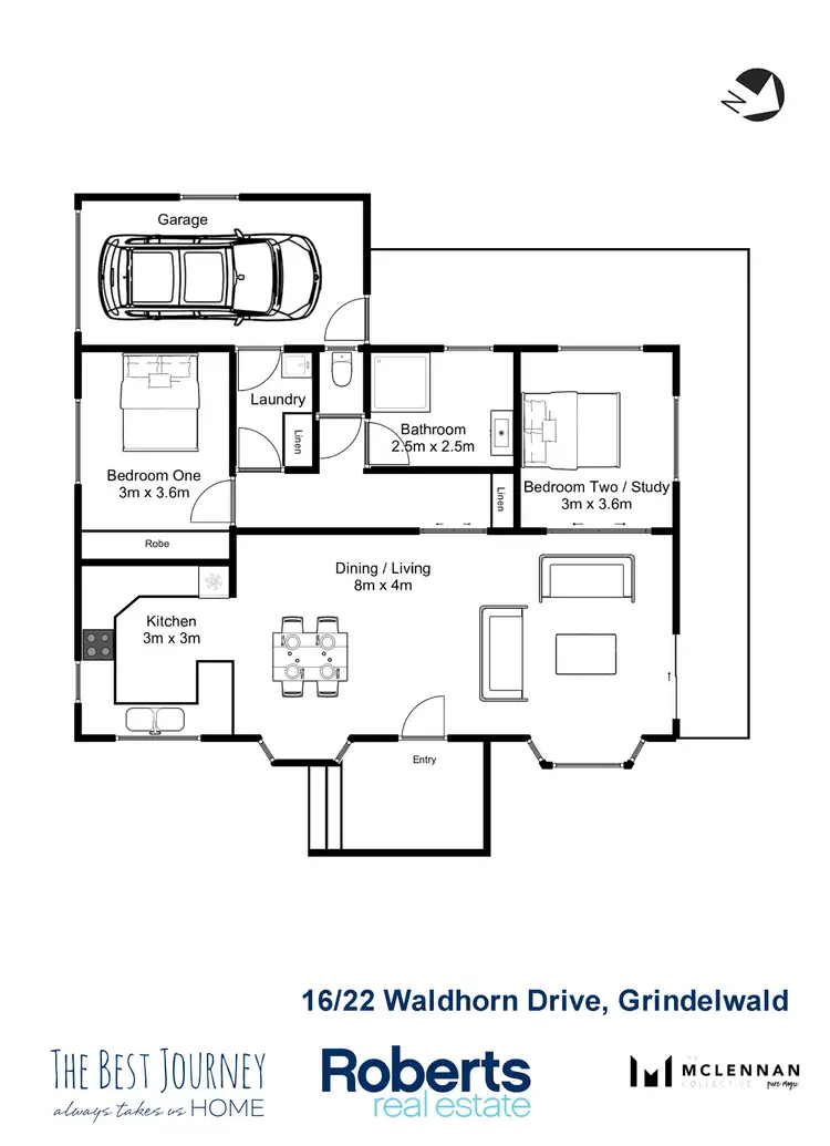 Floorplan of Homely house listing, 16/22 Waldhorn Drive, Grindelwald TAS 7277