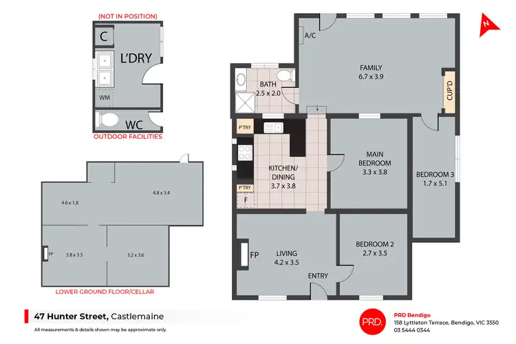 Floorplan of Homely house listing, 47 Hunter Street, Castlemaine VIC 3450