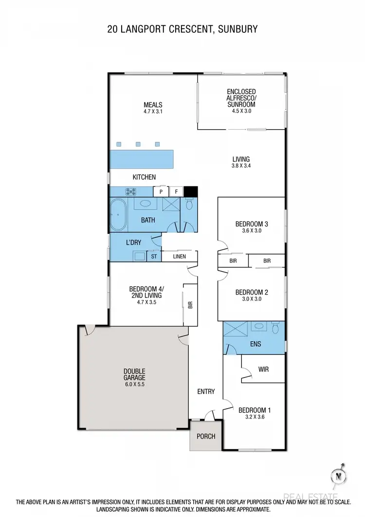 Floorplan of Homely house listing, 20 Langport Crescent, Sunbury VIC 3429