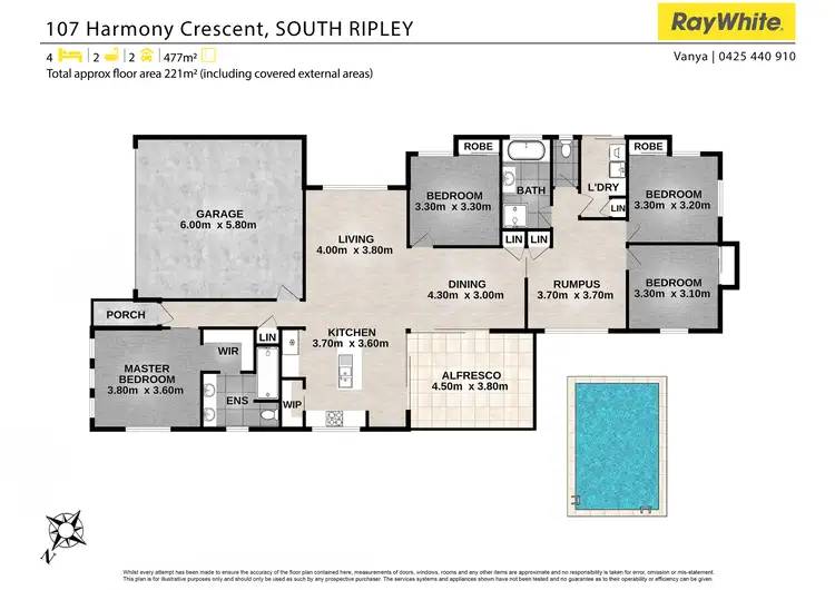 Floorplan of Homely house listing, 107 Harmony Crescent, South Ripley QLD 4306