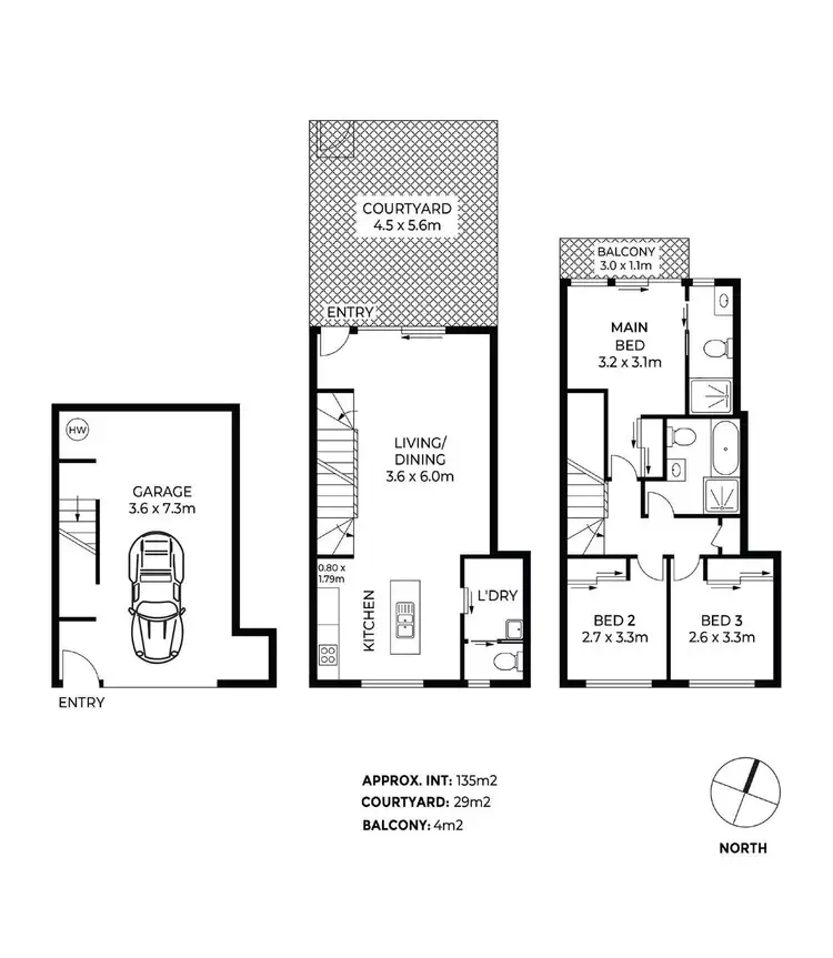 Floorplan of Homely townhouse listing, 3/125 Hansen Street, Moorooka QLD 4105