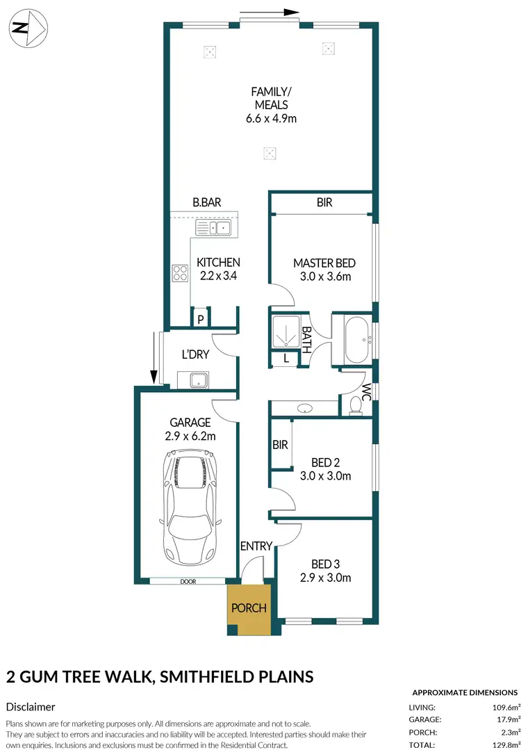 Floorplan of Homely house listing, 2 Gum Tree Walk, Smithfield Plains SA 5114