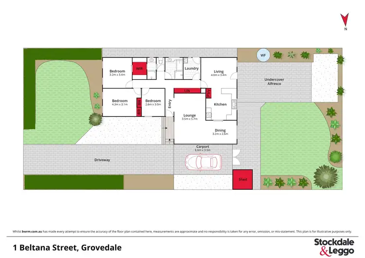 Floorplan of Homely house listing, 1 Beltana Street, Grovedale VIC 3216