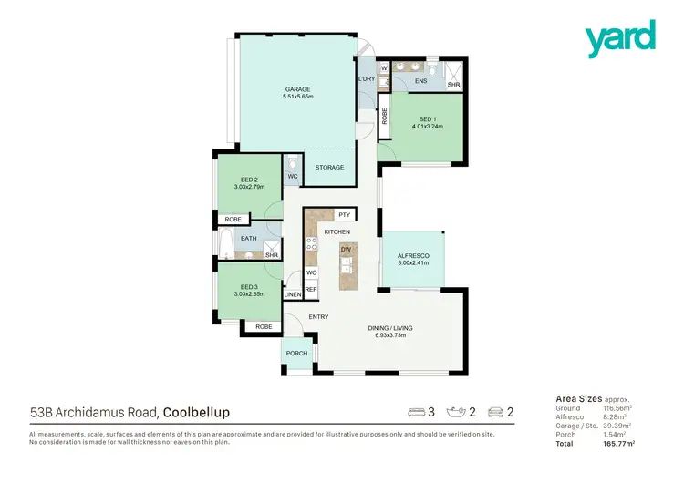 Floorplan of Homely house listing, 53B Archidamus Road, Coolbellup WA 6163