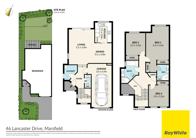 Floorplan of Homely townhouse listing, 46 Lancaster Drive, Marsfield NSW 2122