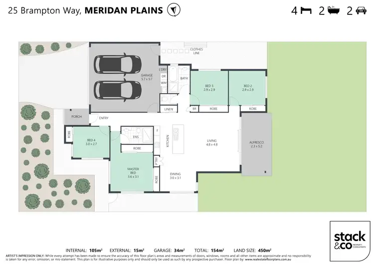 Floorplan of Homely house listing, 25 Brampton Way, Meridan Plains QLD 4551