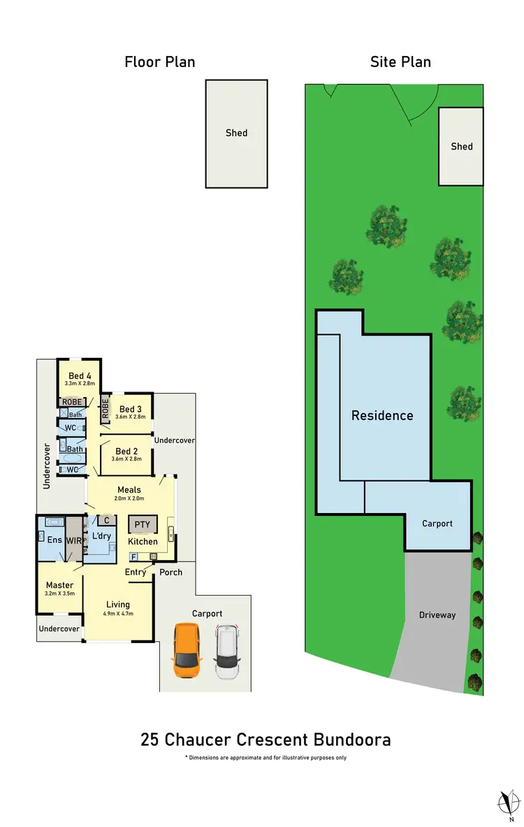 Floorplan of Homely house listing, 25 Chaucer Crescent, Bundoora VIC 3083