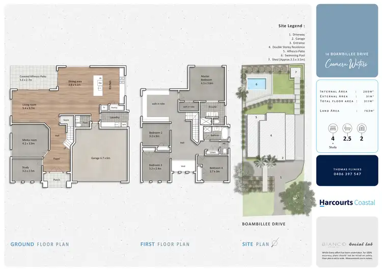 Floorplan of Homely house listing, 16 Boambillee Drive, Coomera Waters QLD 4209