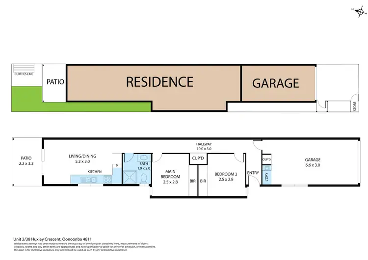 Floorplan of Homely house listing, 2/38 Huxley Crescent, Oonoonba QLD 4811