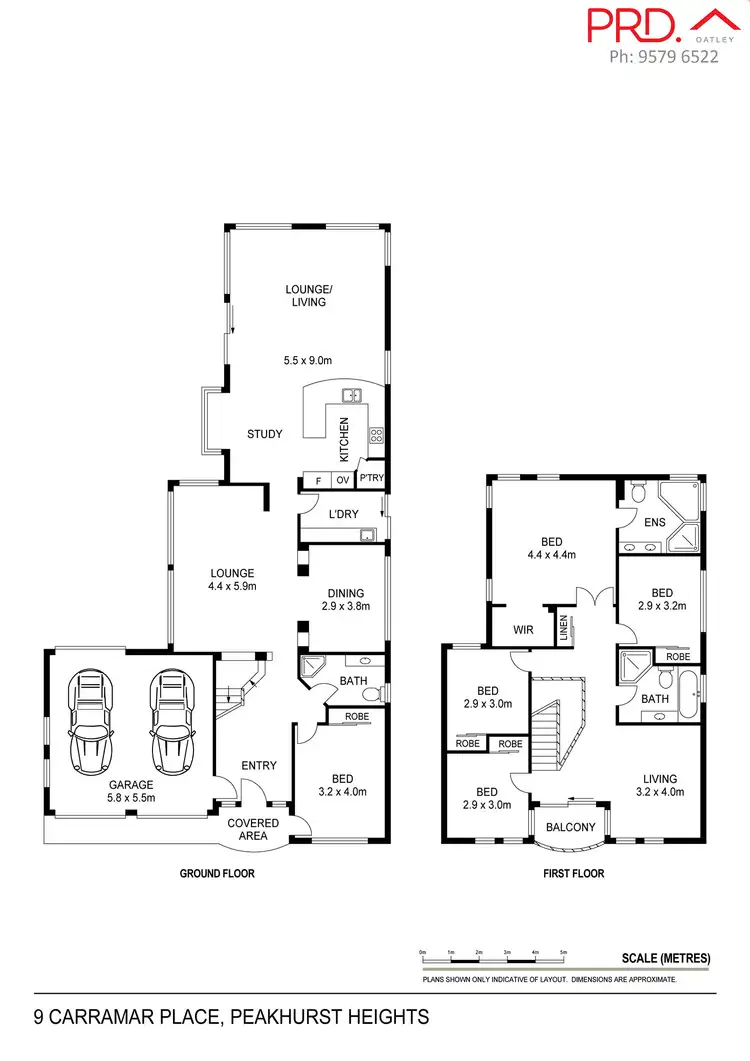 Floorplan of Homely house listing, 9 Carramar Place, Peakhurst Heights NSW 2210