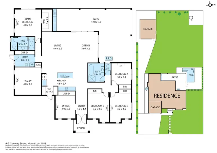Floorplan of Homely house listing, 4-6 Conway Street, Mount Low QLD 4818