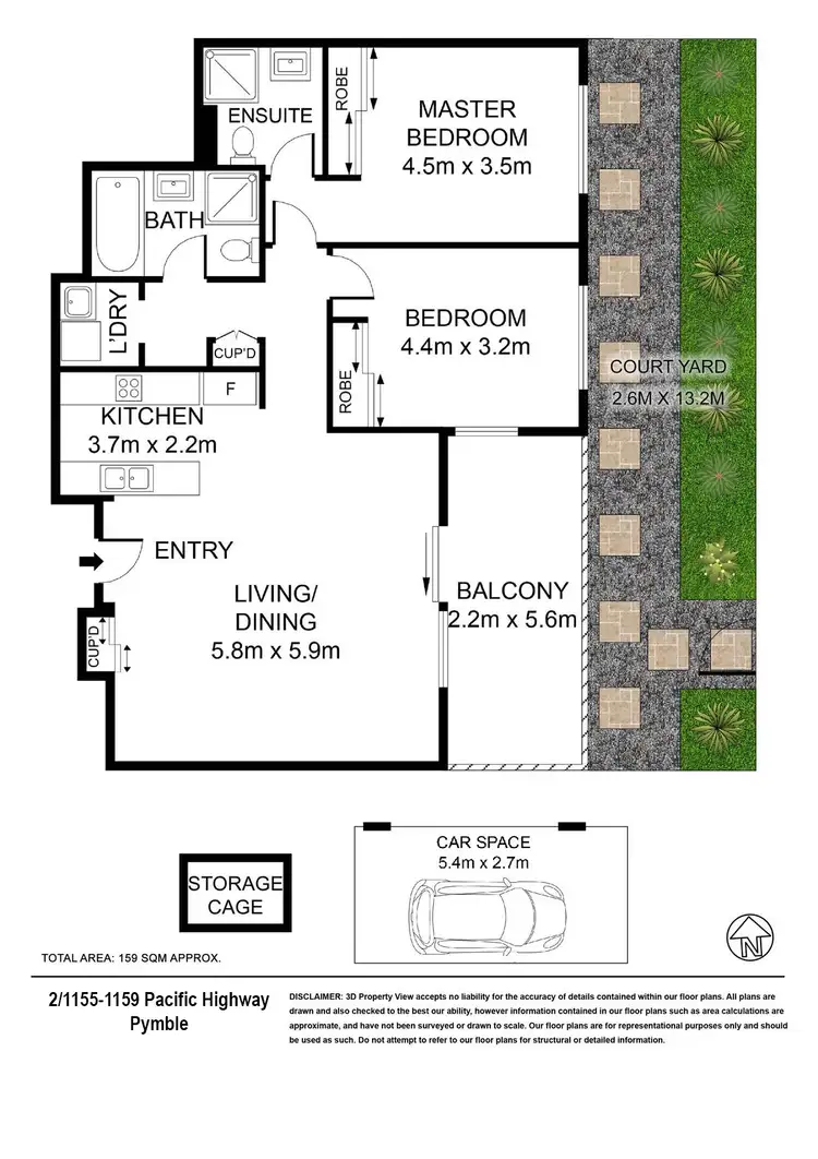 Floorplan of Homely apartment listing, 2/1155-1159 Pacific Highway, Pymble NSW 2073