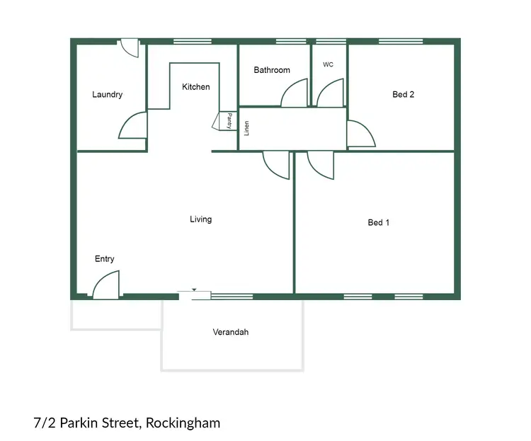 Floorplan of Homely unit listing, 7/2 Parkin Street, Rockingham WA 6168