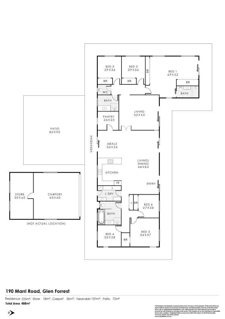 Floorplan of Homely house listing, 190 Marri Road, Glen Forrest WA 6071
