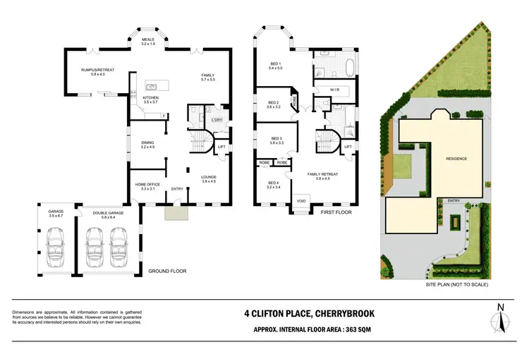 Floorplan of Homely house listing, 4 Clifton Place, Cherrybrook NSW 2126