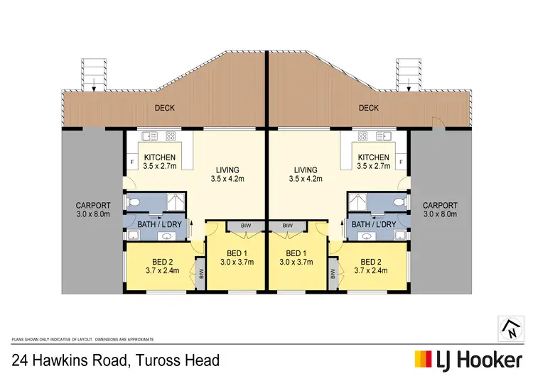 Floorplan of Homely semi-detached listing, 24 Hawkins Road, Tuross Head NSW 2537