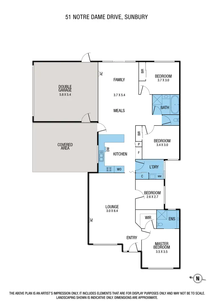 Floorplan of Homely house listing, 51 Notre Dame Drive, Sunbury VIC 3429