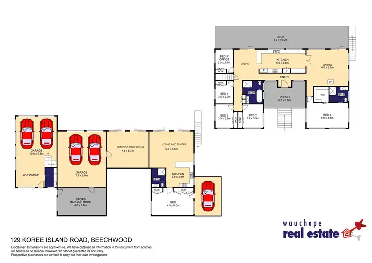 Floorplan of Homely rural property listing, 129 Koree Island Road, Beechwood NSW 2446
