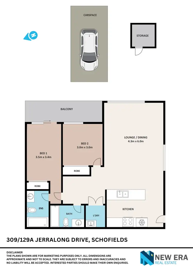 Floorplan of Homely apartment listing, 309/129A JERRALONG DRIVE, Schofields NSW 2762