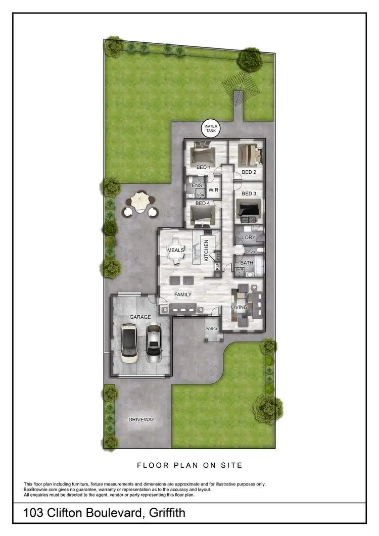 Floorplan of Homely house listing, 103 Clifton Boulevard, Griffith NSW 2680