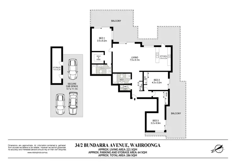Floorplan of Homely apartment listing, 34/2-6 Bundarra Avenue, Wahroonga NSW 2076