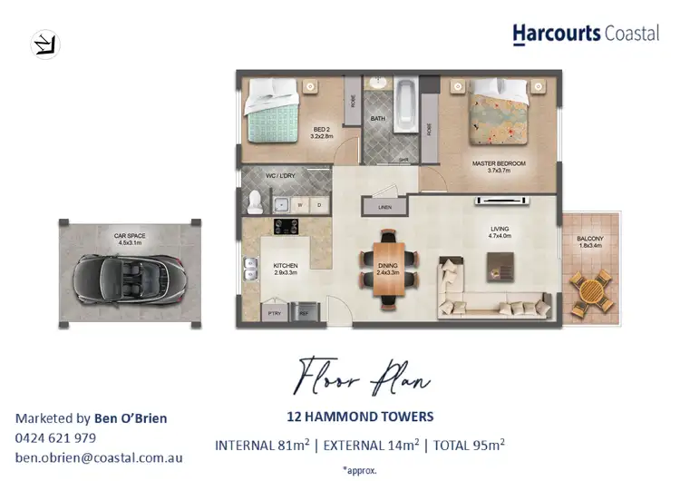 Floorplan of Homely apartment listing, 12/72 Marine Parade, Southport QLD 4215