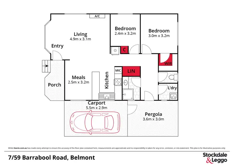 Floorplan of Homely unit listing, 7/59 Barrabool Road, Belmont VIC 3216