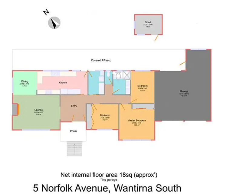 Floorplan of Homely house listing, 5 Norfolk Avenue, Wantirna South VIC 3152
