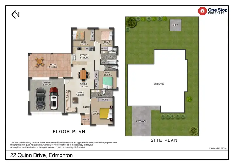 Floorplan of Homely house listing, 22 Quinn Drive, Edmonton QLD 4869