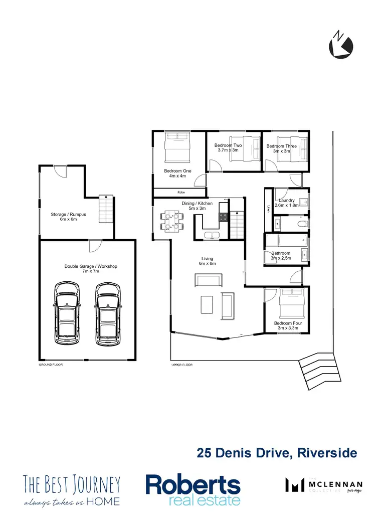 Floorplan of Homely house listing, 25 Denis Drive, Riverside TAS 7250