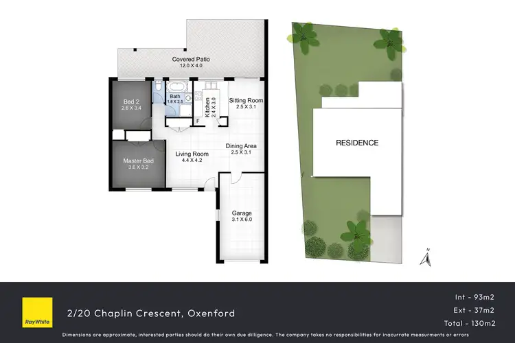Floorplan of Homely semi-detached listing, 2/20 Chaplin Crescent, Oxenford QLD 4210