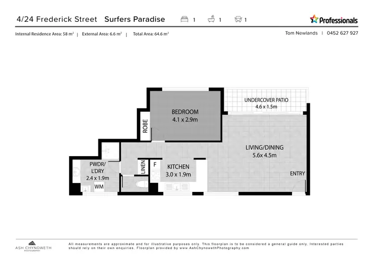 Floorplan of Homely unit listing, 4/24 Frederick Street, Surfers Paradise QLD 4217