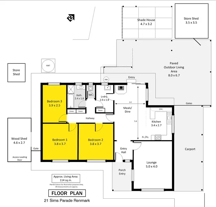 Floorplan of Homely house listing, 21 Sims Parade, Renmark SA 5341