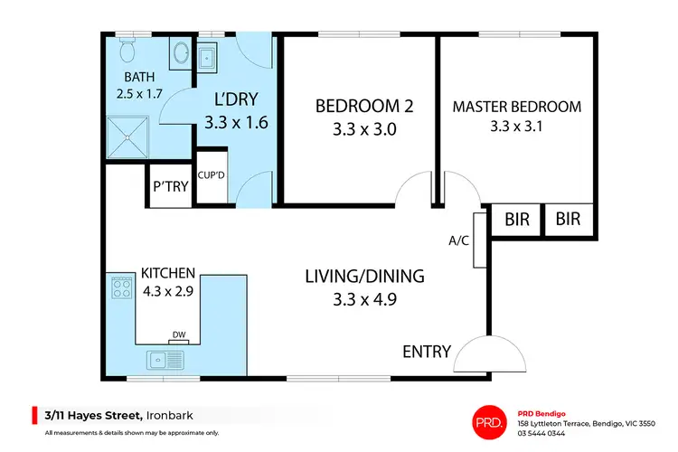 Floorplan of Homely house listing, 3/11 Hayes Street, Ironbark VIC 3550
