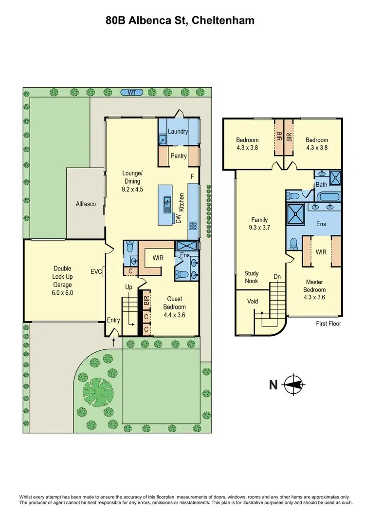 Floorplan of Homely townhouse listing, 80B Albenca Street, Cheltenham VIC 3192