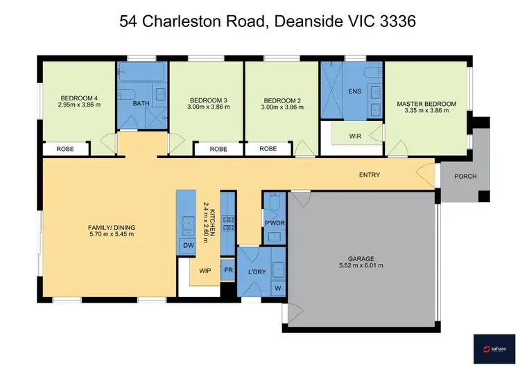Floorplan of Homely house listing, 54 Charleston Road, Deanside VIC 3336