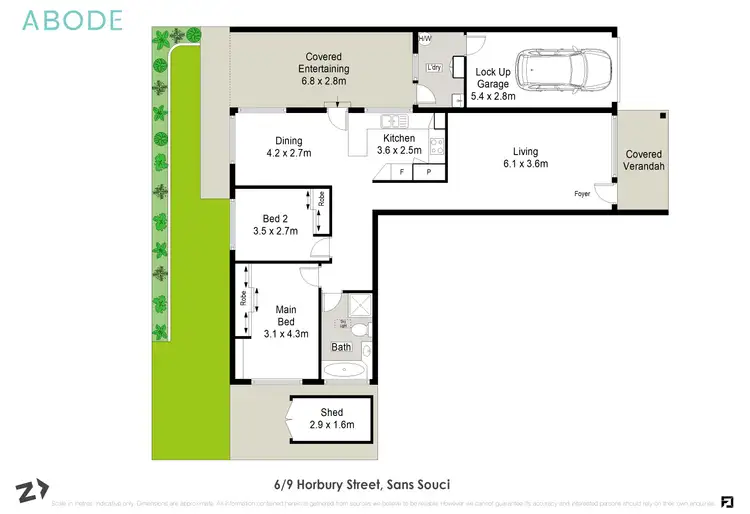 Floorplan of Homely villa listing, 6/9 Horbury Street, Sans Souci NSW 2219