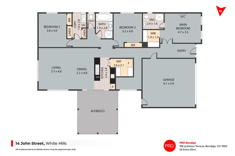 Floorplan of Homely house listing, 14 John Street, White Hills VIC 3550