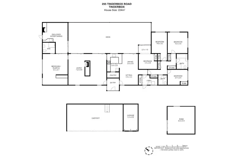 Floorplan of Homely house listing, 295 Tinderbox Road, Tinderbox TAS 7054