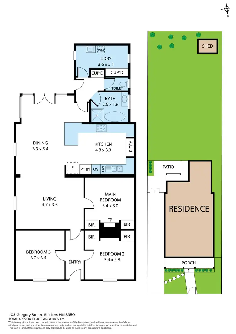 Floorplan of Homely house listing, 403 Gregory Street, Soldiers Hill VIC 3350