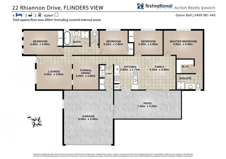 Floorplan of Homely house listing, 22 Rhiannon Drive, Flinders View QLD 4305