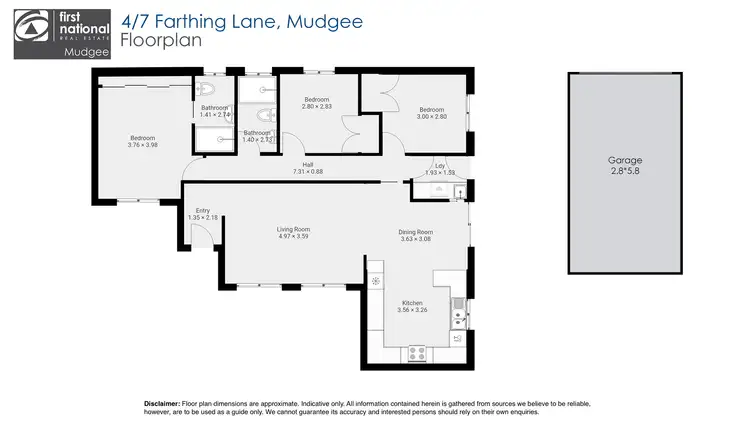 Floorplan of Homely unit listing, 4/7 Farthing Lane, Mudgee NSW 2850