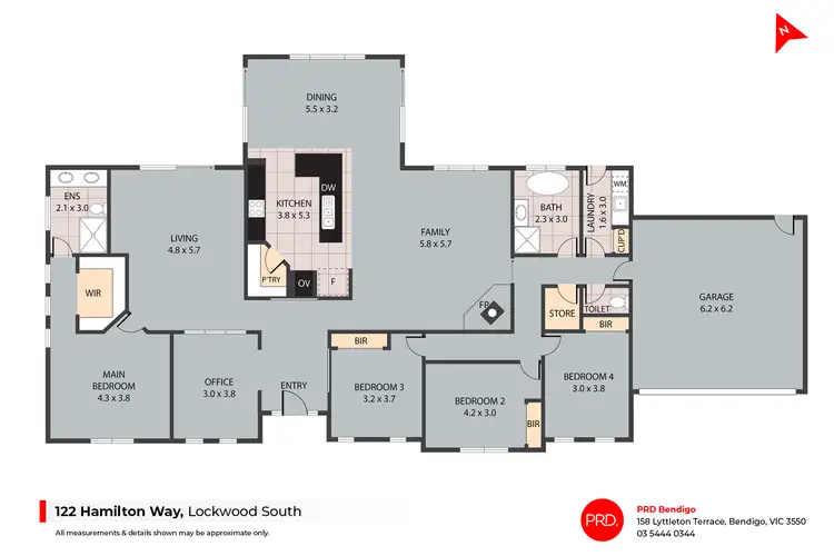 Floorplan of Homely house listing, 122 Hamilton Way, Lockwood South VIC 3551