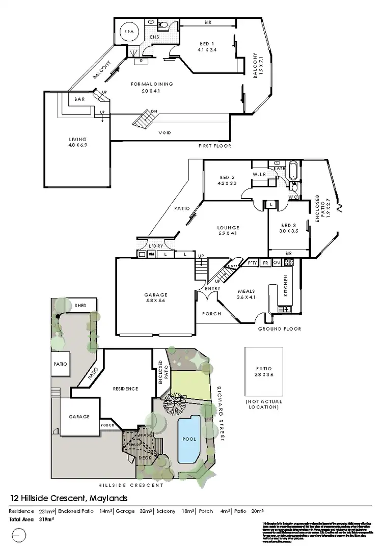 Floorplan of Homely house listing, 12 Hillside Crescent, Maylands WA 6051