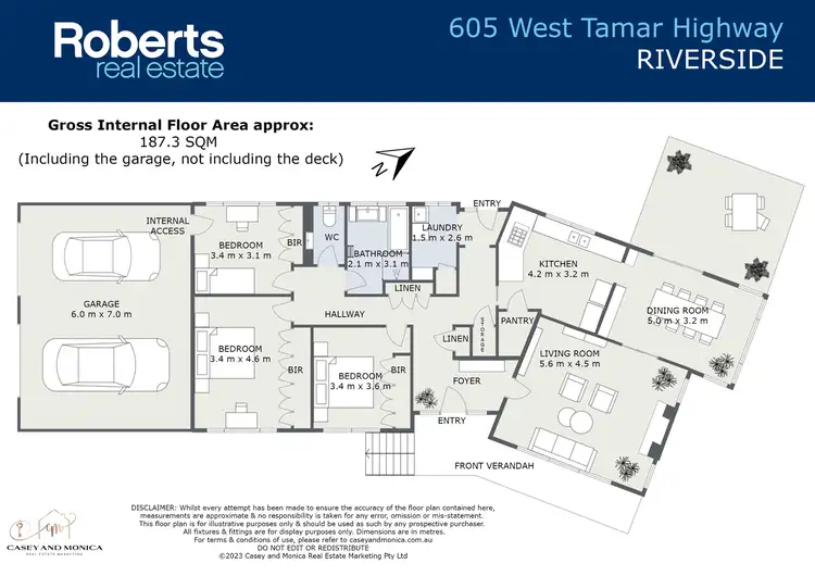 Floorplan of Homely house listing, 605 West Tamar Highway, Riverside TAS 7250