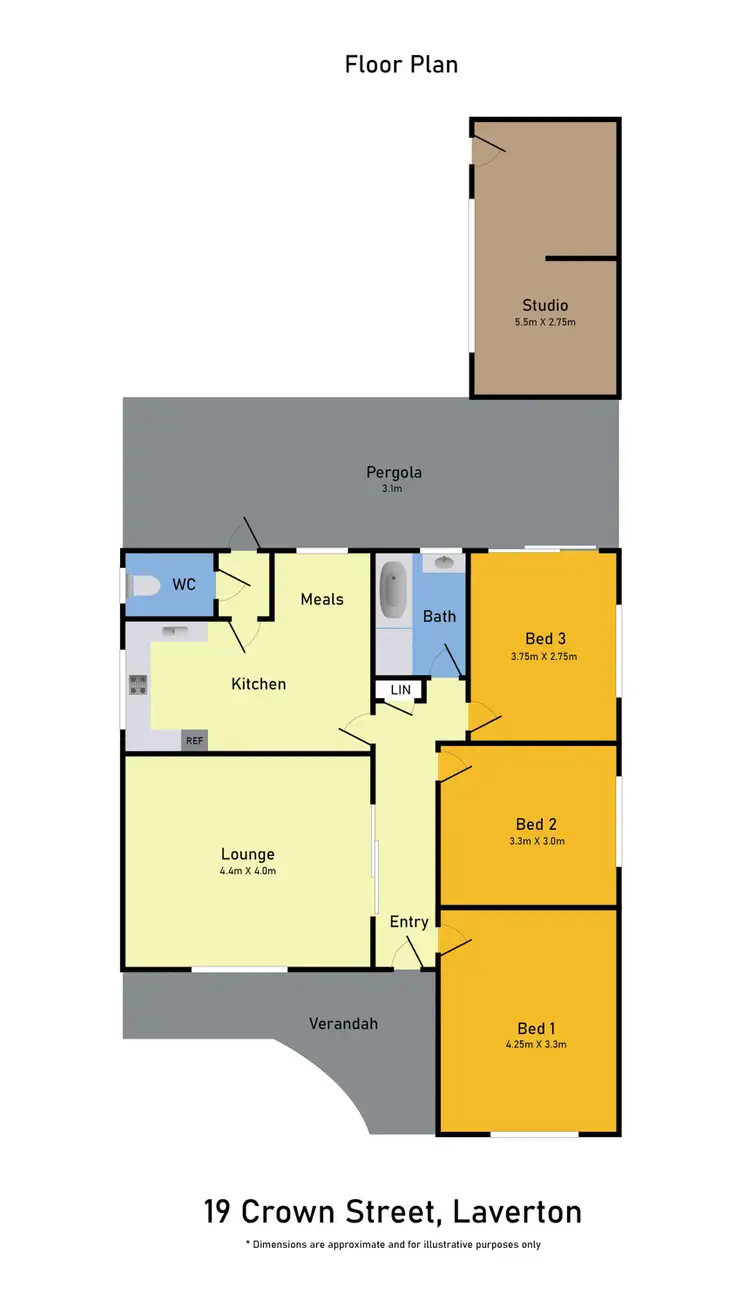 Floorplan of Homely house listing, 19 Crown Street, Laverton VIC 3028