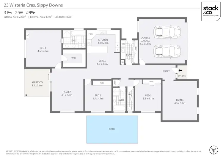 Floorplan of Homely house listing, 23 Wisteria Crescent, Sippy Downs QLD 4556