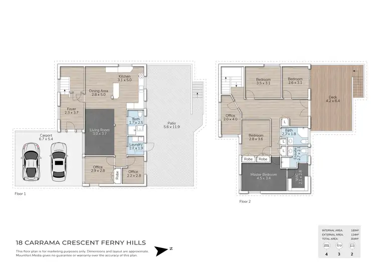 Floorplan of Homely house listing, 18 Carrama Crescent, Ferny Hills QLD 4055